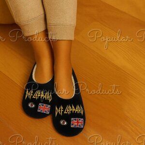 3/$30 Def Leppard | Pull-on Slippers, Navy